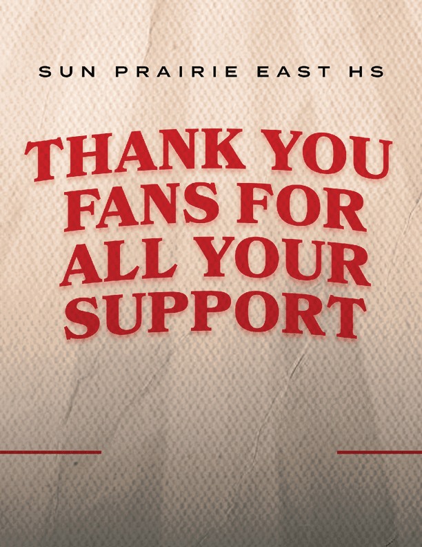 A sign that says “Thank Fans for All Your Support" on it. AI generated content