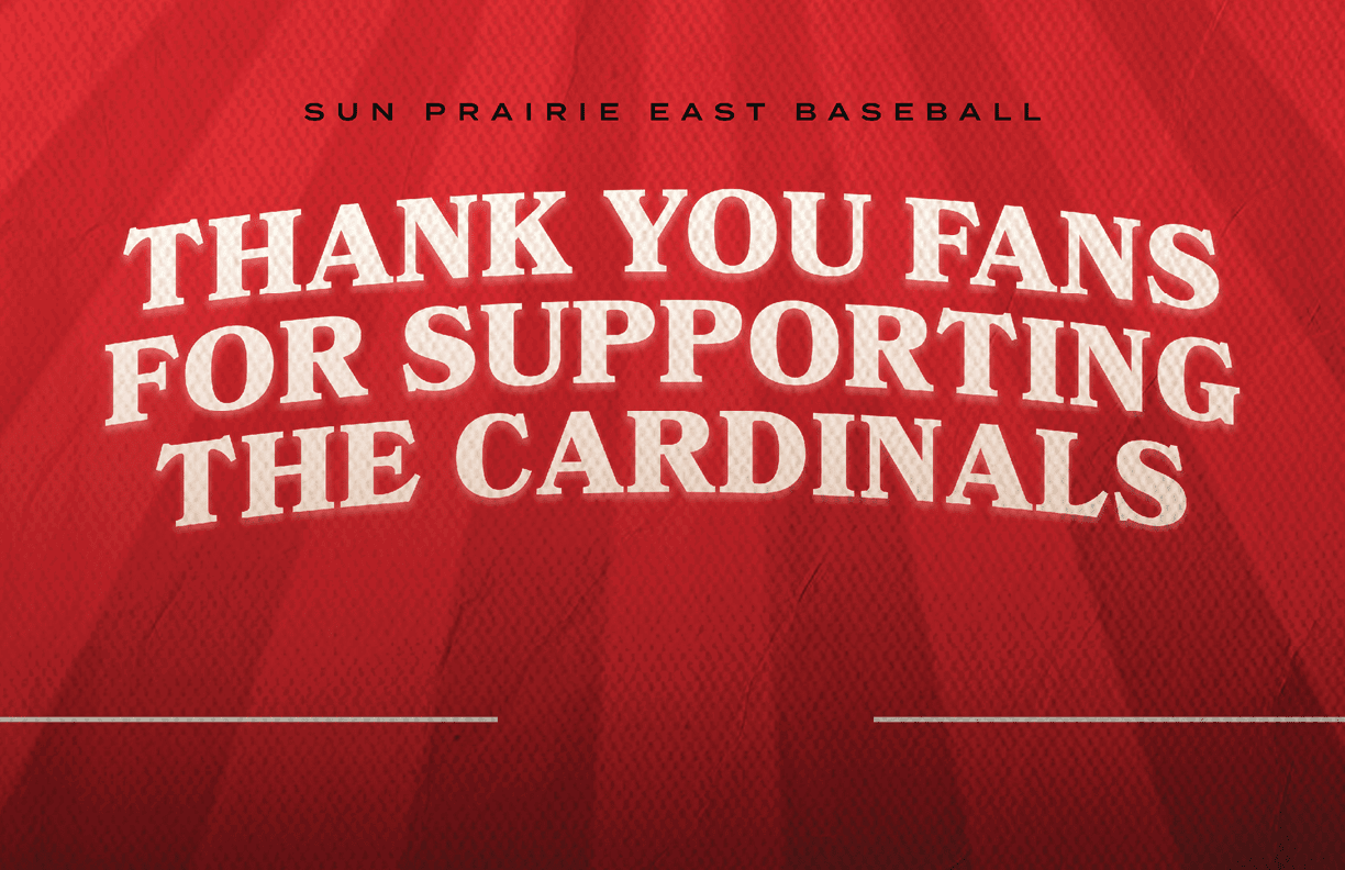 A sign that says “Thank You Fans for Supporting the Cardinals". AI generated content