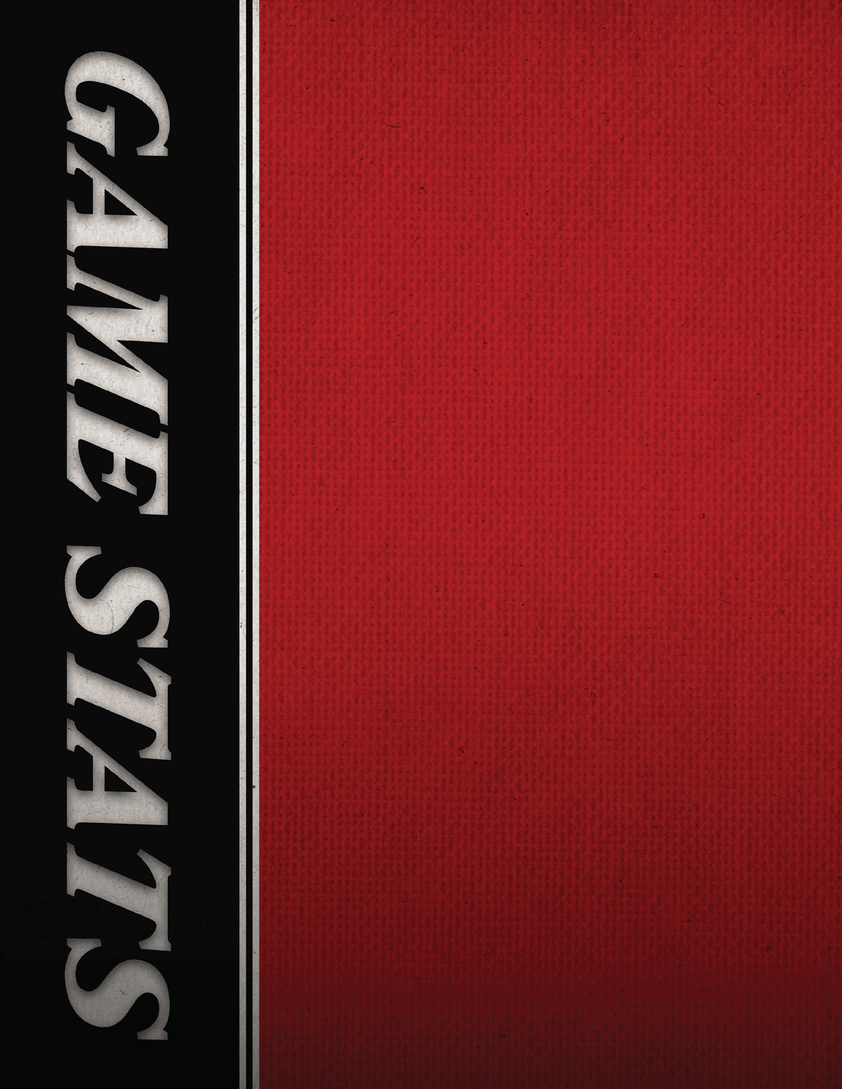 A red and black striped fabric with the word game stats written on it. AI generated content
