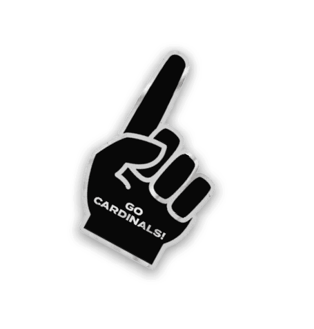 A collection of stickers featuring a red bird, a baseball, and a hand with a thumbs up. AI generated content
