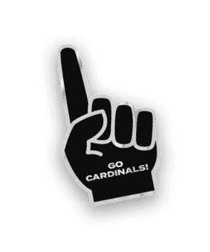 A collection of stickers featuring a red bird, a baseball, and a hand with a thumbs up. AI generated content