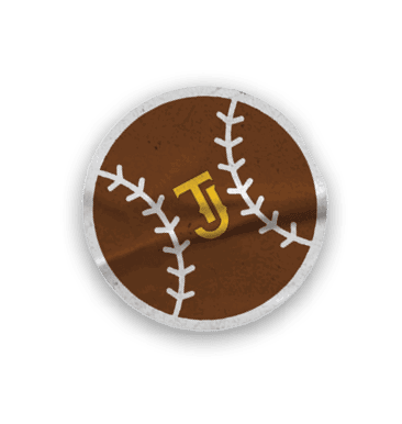 A collection of stickers and magnets with the word JJ on them. AI generated content