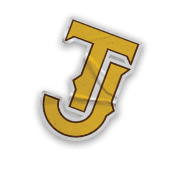 A collection of stickers and magnets featuring the letters J and L, a baseball glove, and a baseball. AI generated content