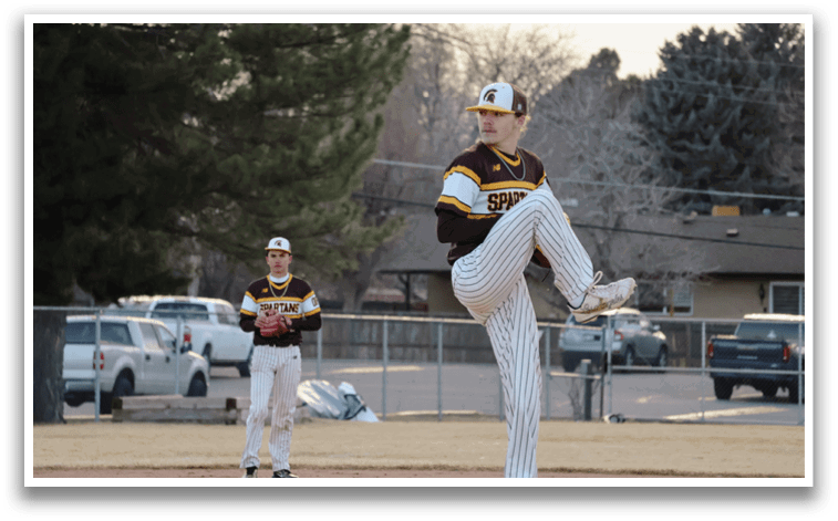 Two men are playing baseball in a field. One man is in the process of throwing a ball. AI generated content