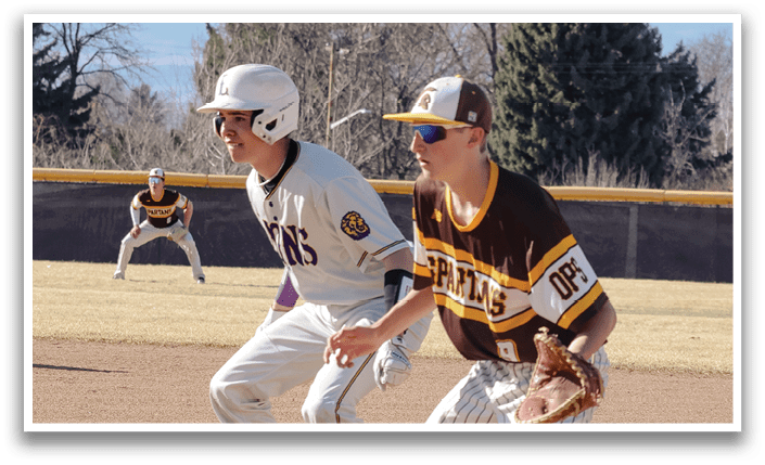Two baseball players running on a field, one wearing a white helmet. AI generated content