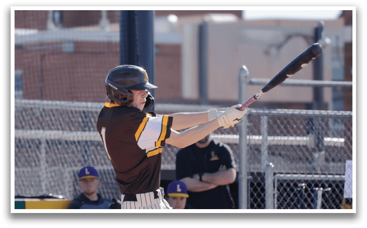 A baseball player in a black and yellow uniform is swinging a bat, with a baseball glove visible in the foreground. AI generated content
