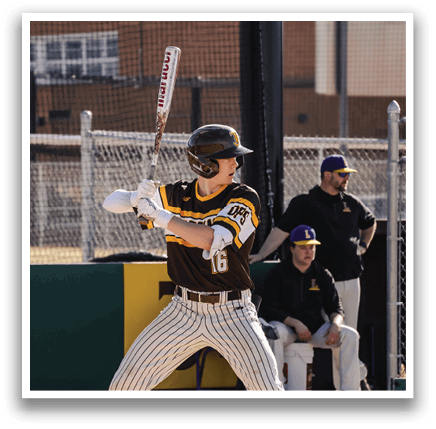 A baseball player is holding a bat and getting ready to swing. AI generated content