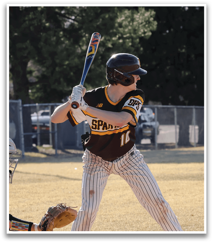 A baseball player is swinging a bat at a ball. AI generated content