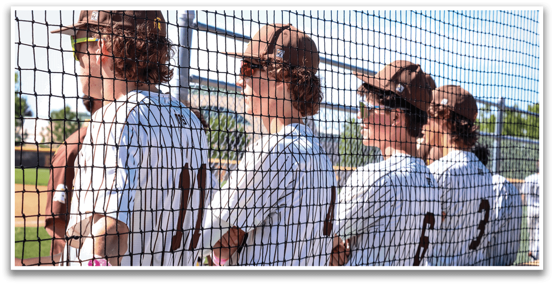 A group of baseball players wearing sunglasses and hats are sitting on a bench. AI generated content