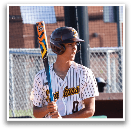 A baseball player holding a bat, wearing a helmet, and standing on the field. AI generated content