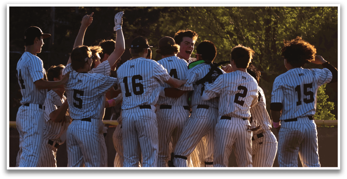 Baseball players celebrating on the field. AI generated content