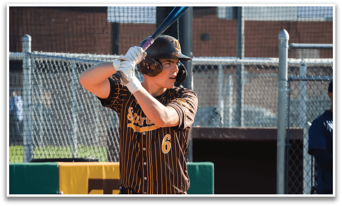 A baseball player in a brown and yellow uniform is swinging a bat at a ball. AI generated content
