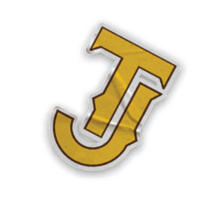 A collection of stickers and magnets with the letters JJ and the number 1. AI generated content