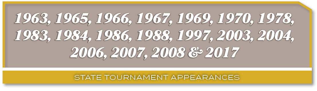 1963, 1965, 1966, 1967, 1969, 1970, 1978, 1983, 1984, 1986, 1988, 1997, 2003, 2004, 2006, 2007, 2008 & 2017,State Tou...
