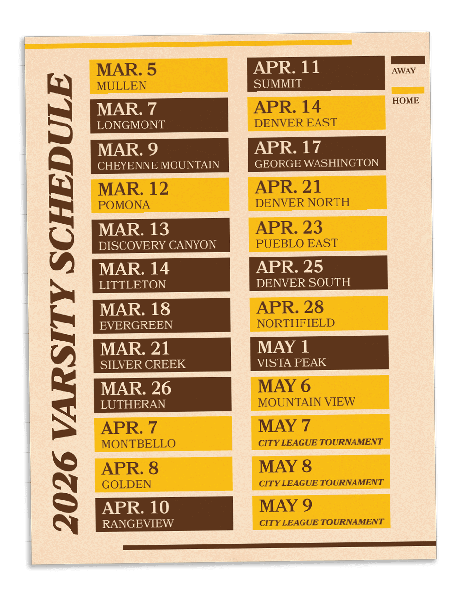 A calendar showing the schedule for the 2026 Varsity football season. AI generated content