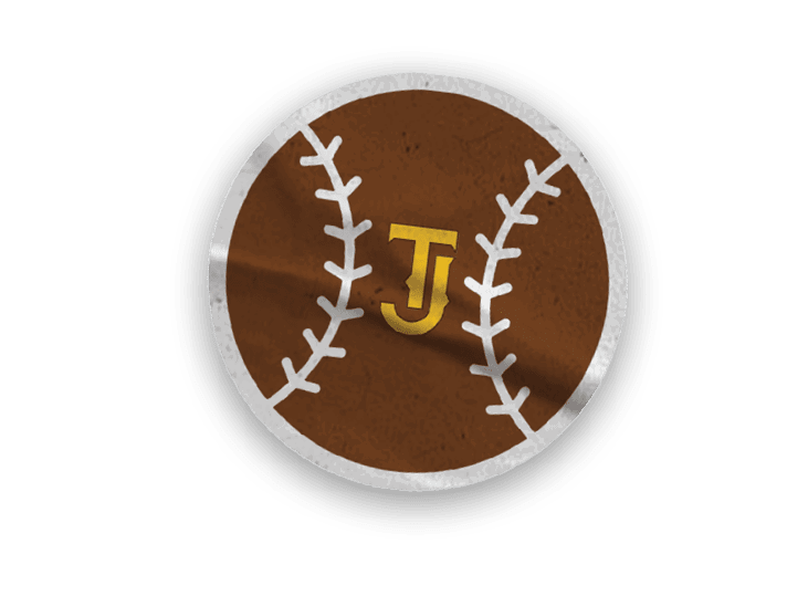 A collection of stickers and magnets with the letters J and L on them. AI generated content