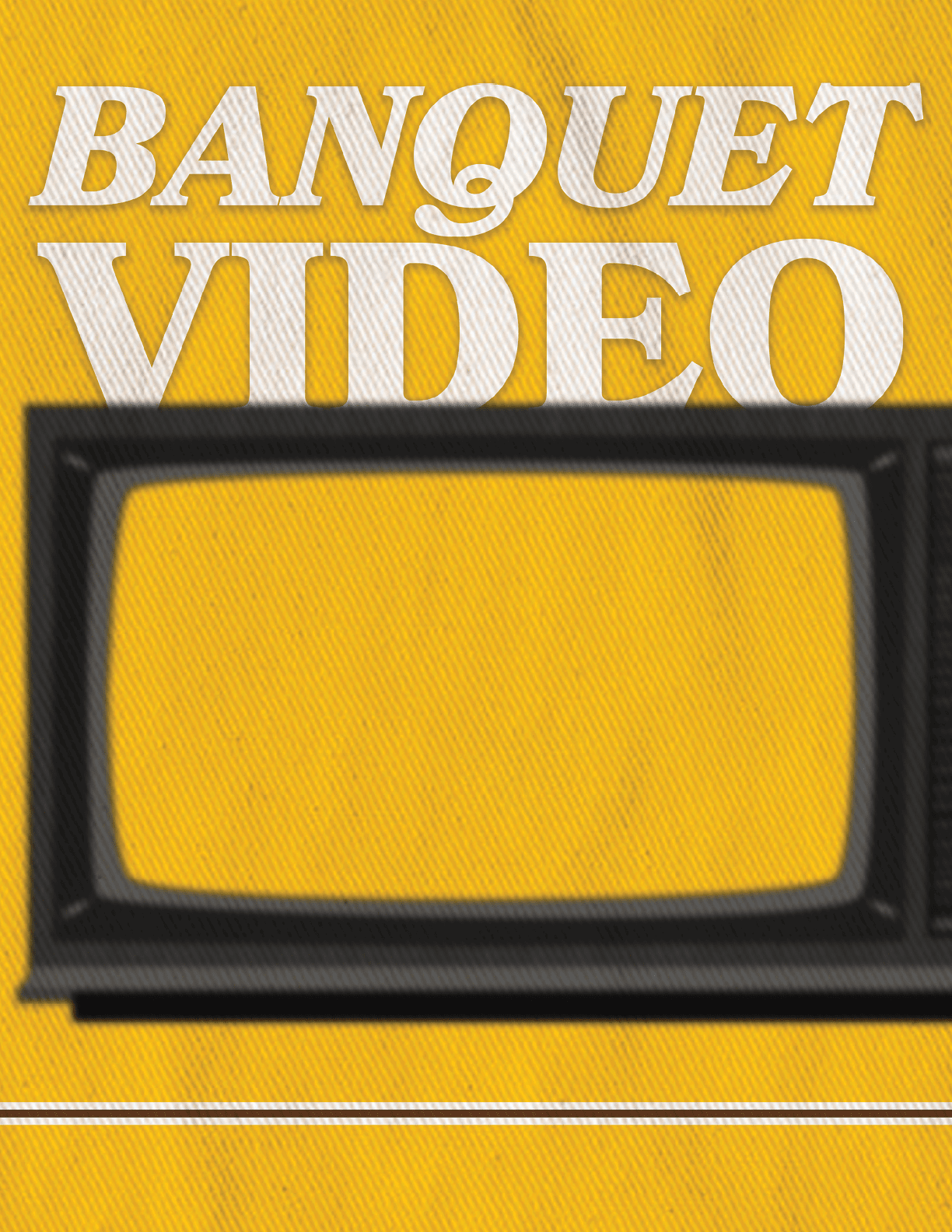 A yellow and black TV screen with a blank screen. AI generated content