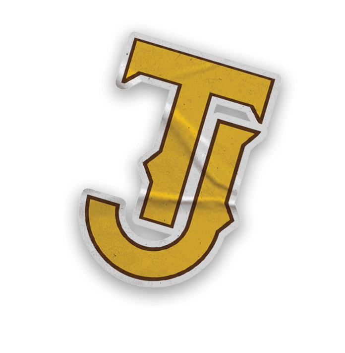 A collection of stickers and magnets featuring the letters J and L, a baseball glove, and a baseball. AI generated content