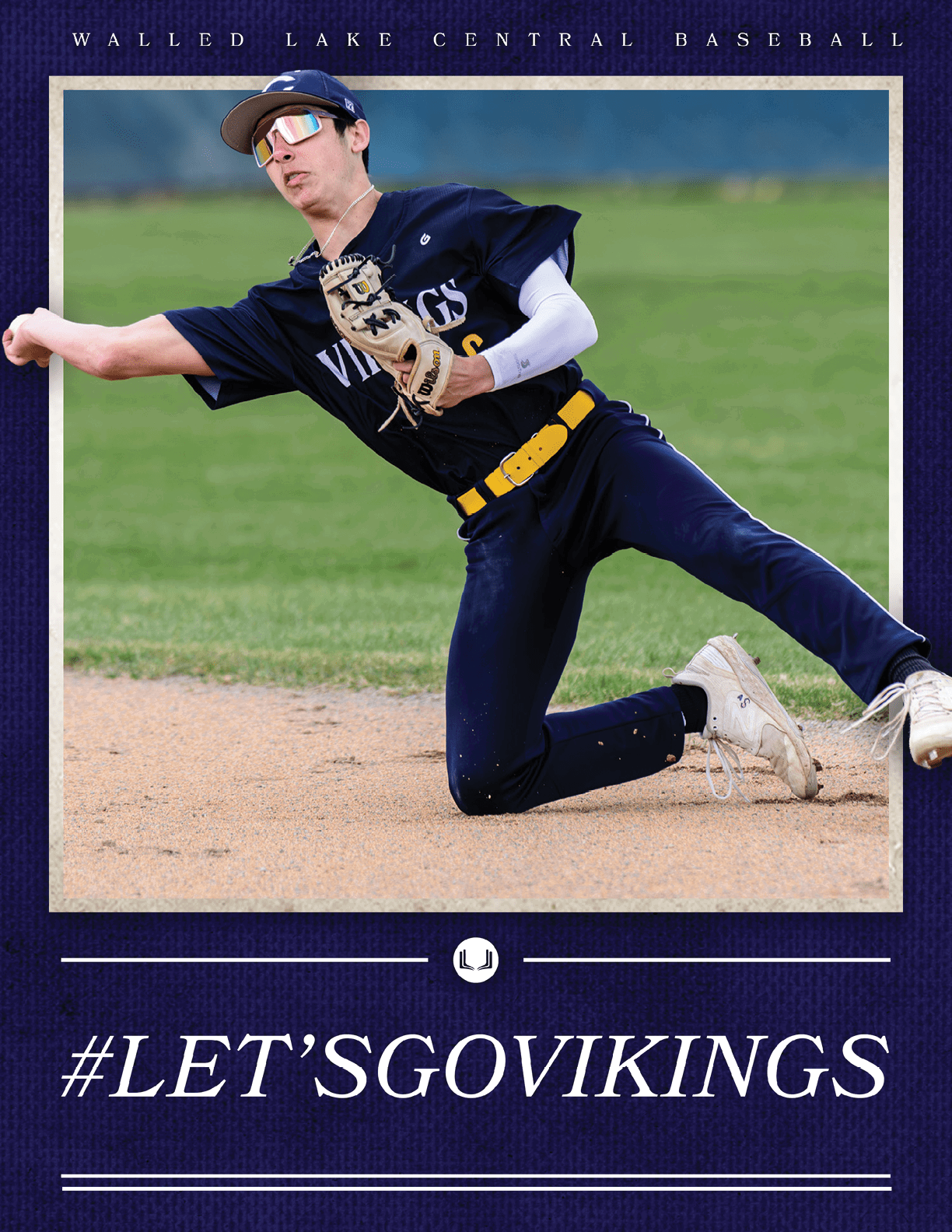 A baseball player in a blue and yellow uniform is sliding into a base. AI generated content