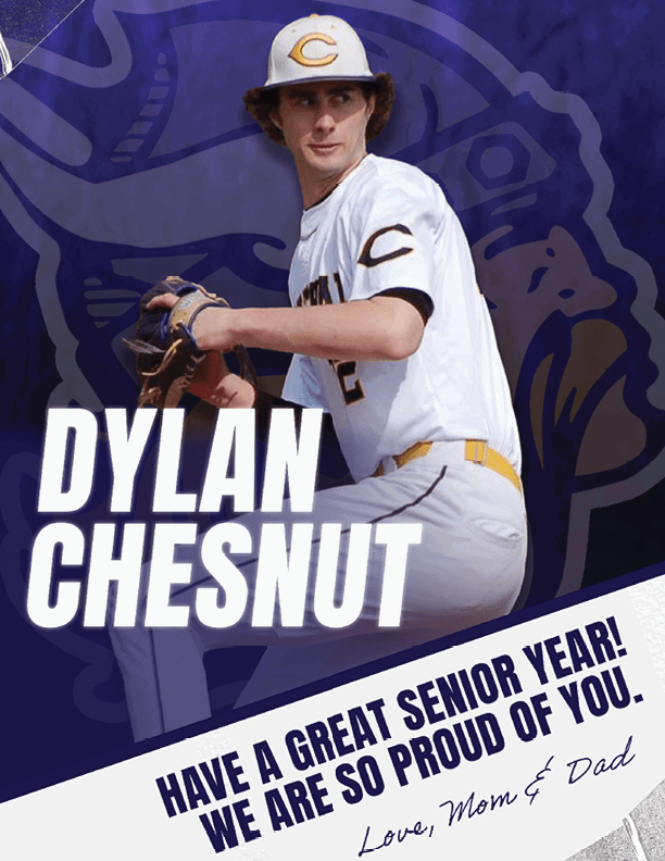A baseball player named Dylan Chesnut poses for a photo. AI generated content