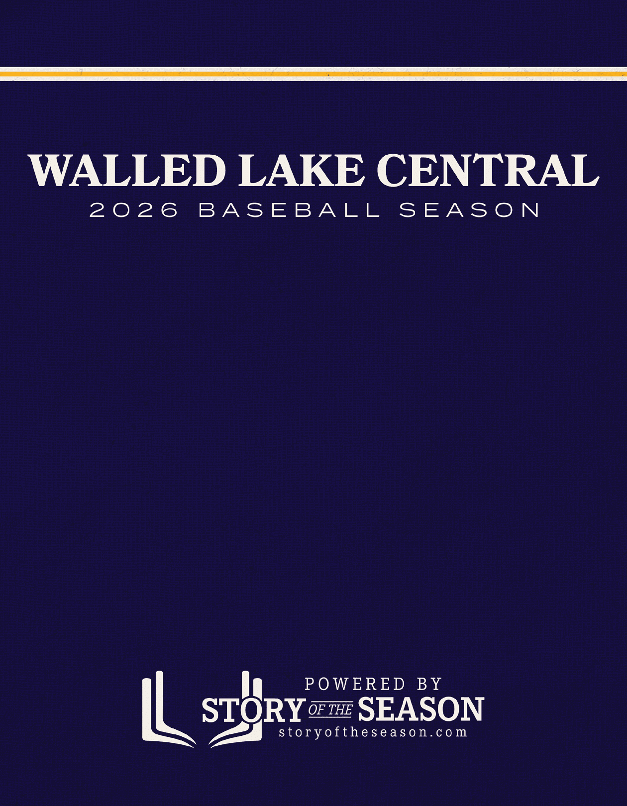 A blue poster with the words “Walled Lake Central" written in white. AI generated content