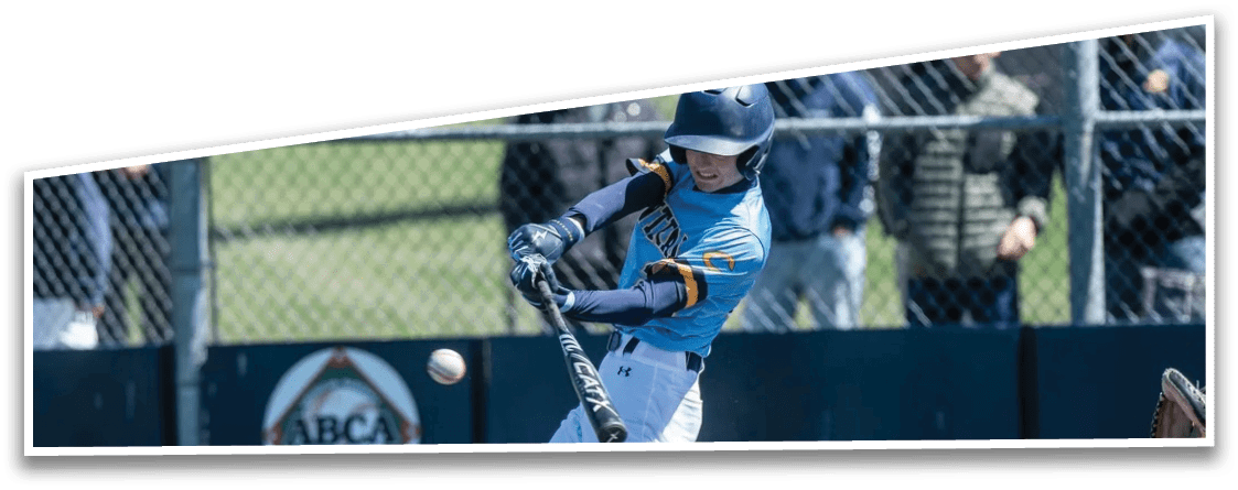 A baseball player is swinging a bat at a ball. AI generated content