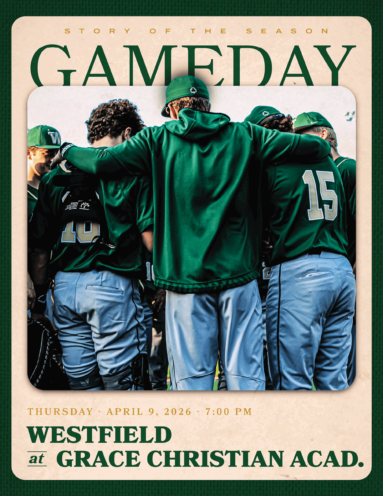 A baseball game is being played between the McKinney North and Legacy teams. AI generated content