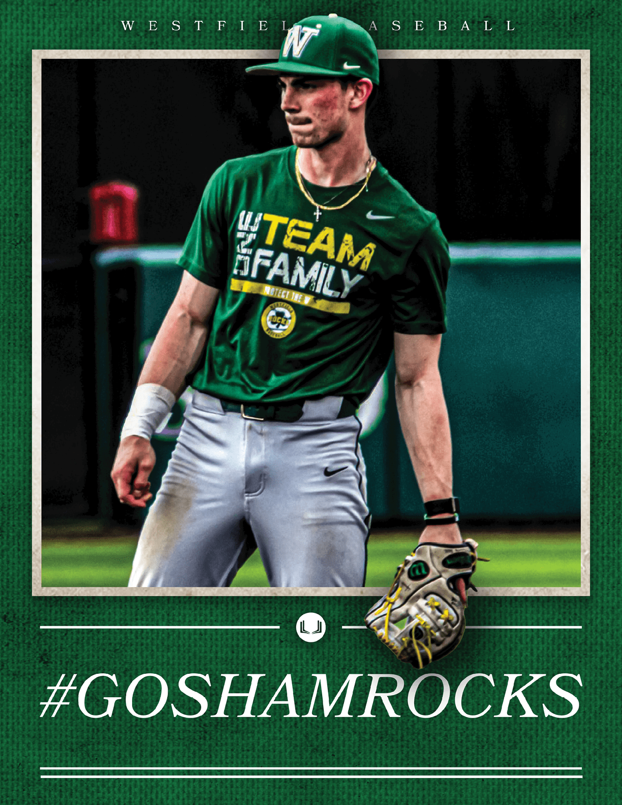 A baseball player wearing a Nationals jersey and a hat with the number 41 on it. AI generated content