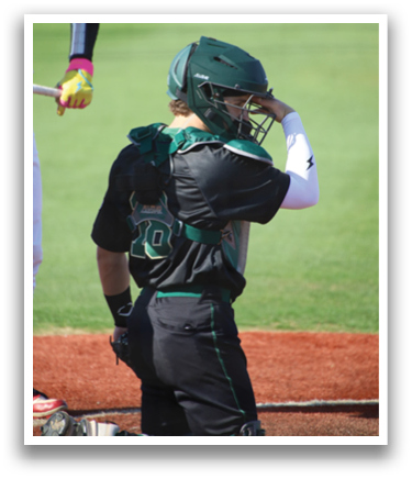 A baseball player is seen bending over with his hands on his knees, while another player is holding a bat. AI generated content