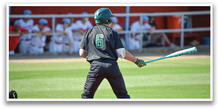 A baseball player in a black shirt and green hat is holding a bat, preparing to swing at a pitch. AI generated content