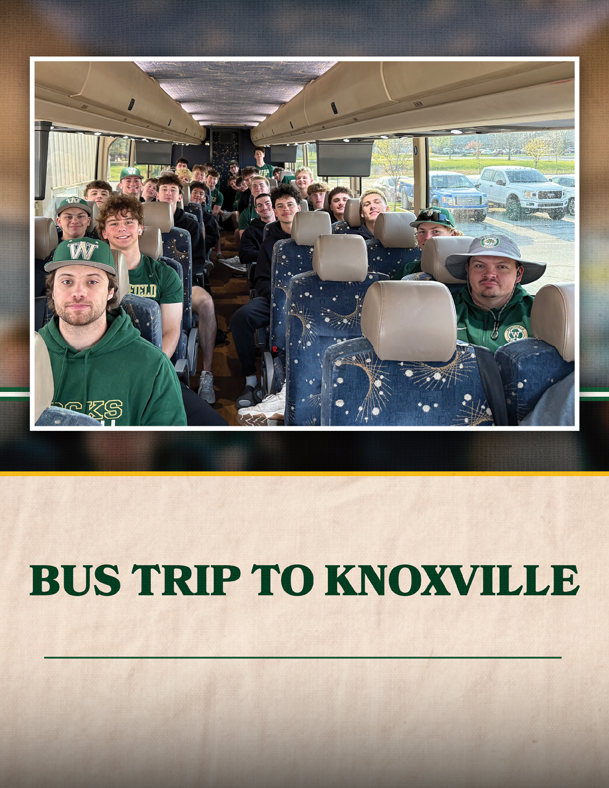 A group of people are on a bus, some wearing hats. AI generated content