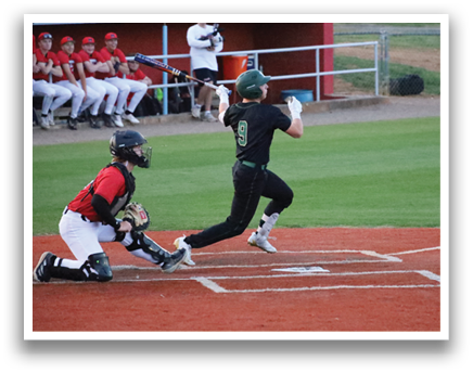 A baseball player is swinging a bat, attempting to hit the ball. The catcher is positioned behind him, ready to catch the ball if the player misses. AI generated content