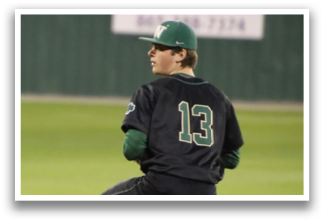 A baseball player is standing on the pitcher's mound, wearing a black shirt and green hat. AI generated content