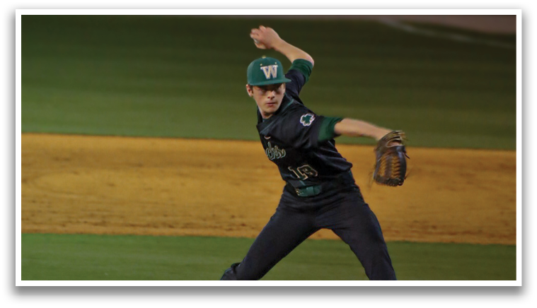 A baseball player in a green shirt and black pants is pitching a ball on a field. AI generated content