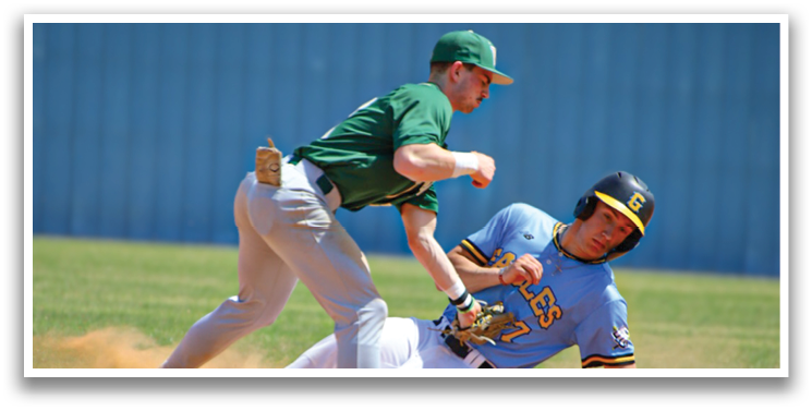 Two baseball players are playing on a field. One player is sliding into a base while the other player is trying to catch the ball. AI generated content