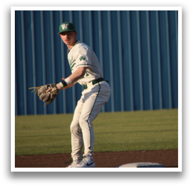 A baseball player is leaping in the air to catch a ball. AI generated content