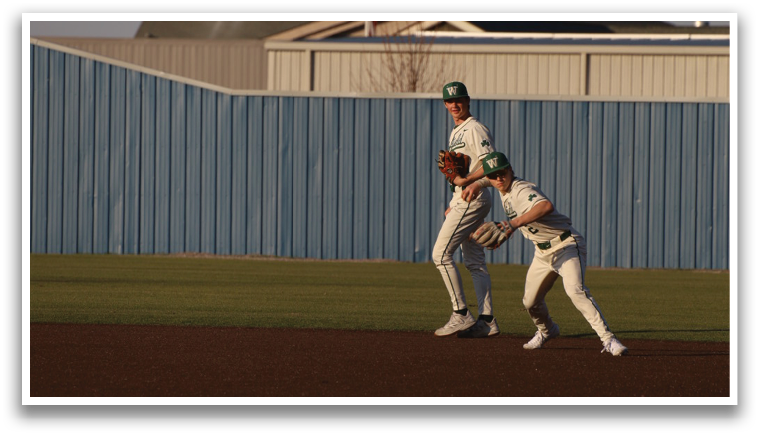 Two men are playing baseball on a field. AI generated content