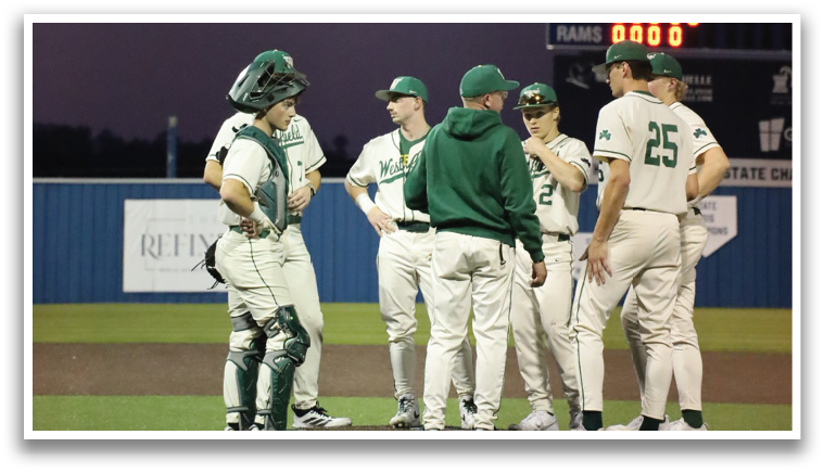 Baseball players in uniforms standing on a field. AI generated content