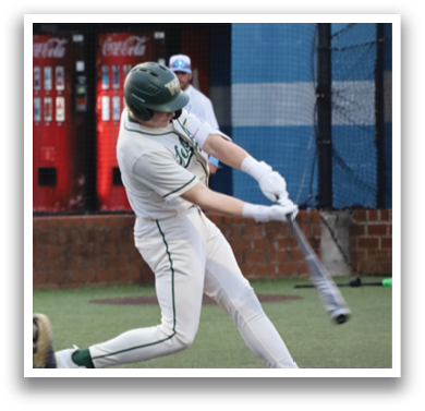 A baseball player is swinging a bat, attempting to hit a ball. AI generated content