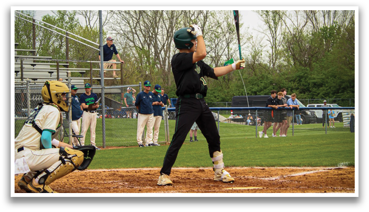 A baseball player is swinging a bat at a ball during a game. AI generated content