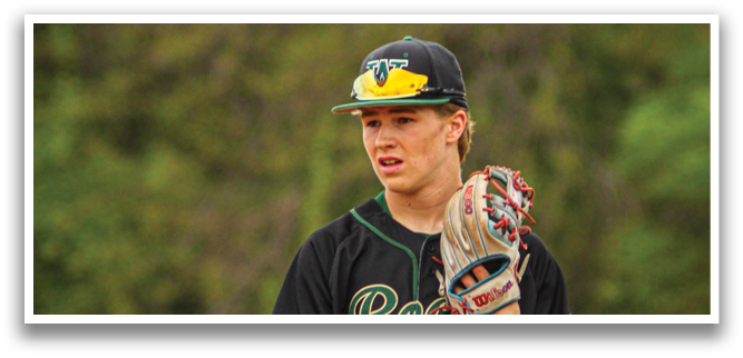 A baseball player wearing a black jersey and holding a baseball glove. AI generated content