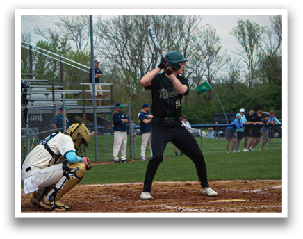 A baseball player is at home plate, holding a bat and getting ready to swing. AI generated content
