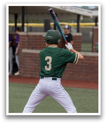A baseball player in a green and white uniform is holding a bat and preparing to swing at a pitch. AI generated content
