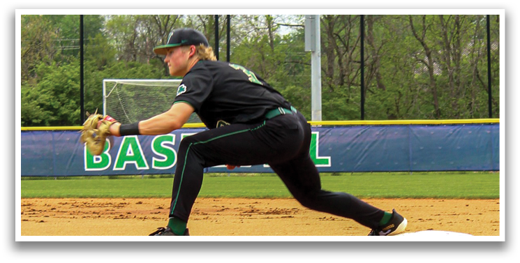 A baseball player is in the process of catching a ball. AI generated content