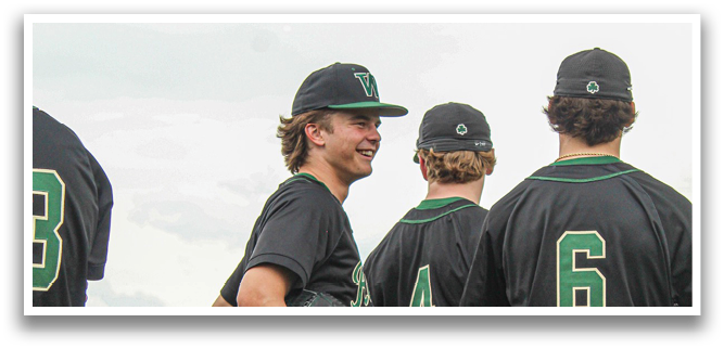 A group of baseball players wearing black uniforms and green numbers on their backs. AI generated content