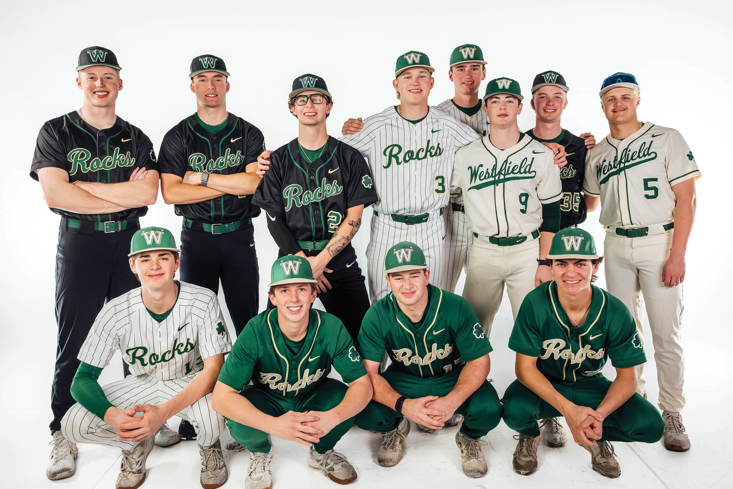 A group of baseball players posing for a photo. AI generated content