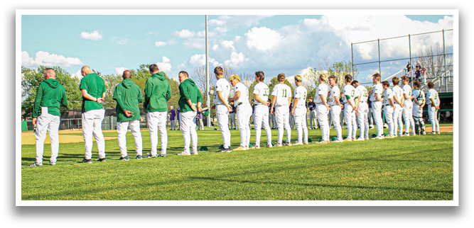 A group of baseball players are standing on a field, wearing their uniforms and waiting for the game to start. AI generated content