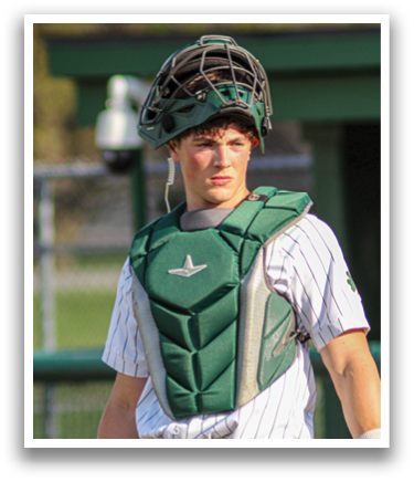 A baseball player wearing a green and white uniform and a helmet. AI generated content