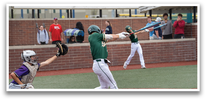 A baseball player is swinging a bat at a ball during a game. AI generated content