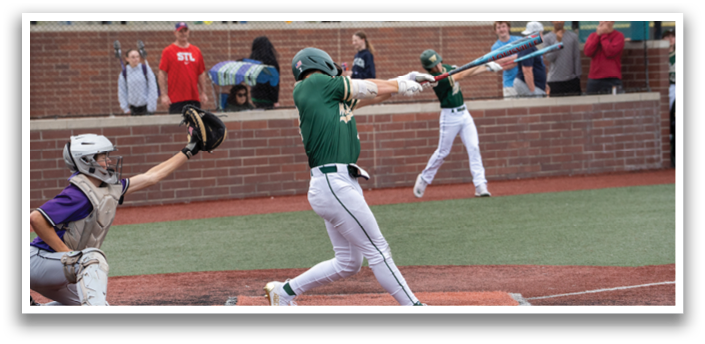 A baseball player is swinging a bat at a ball during a game. AI generated content